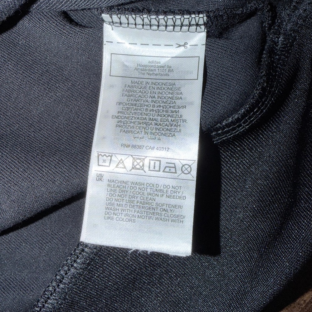 Adidas Originals Mens XL Black 1/4 Zip Funnelneck Trefoil Pullover - Picture 4 of 6
